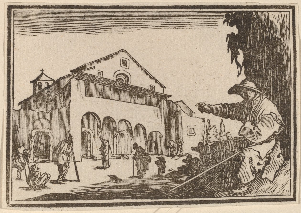 Ospizio da Edouard Eckman after Jacques Callot