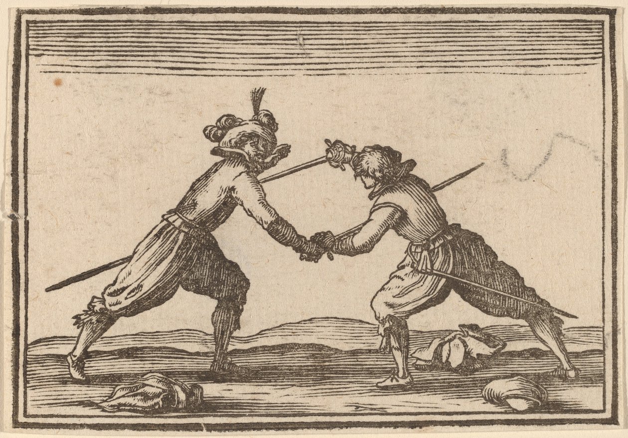 Duello con spade da Edouard Eckman after Jacques Callot