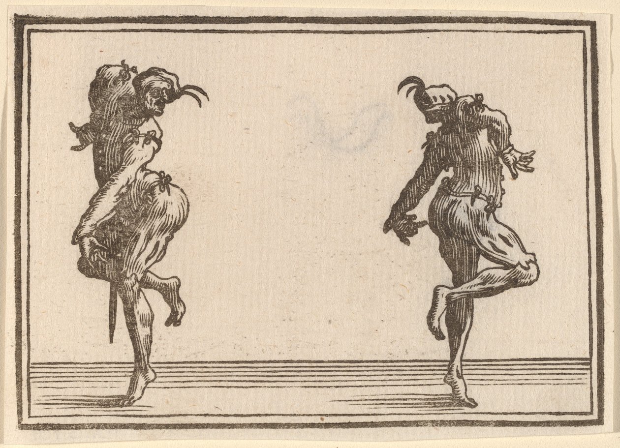 Due Pantaloni che Ballano da Edouard Eckman after Jacques Callot