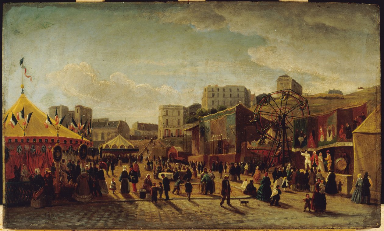 Luna park, Place Saint-Pierre, Montmartre da Edouard Hubert