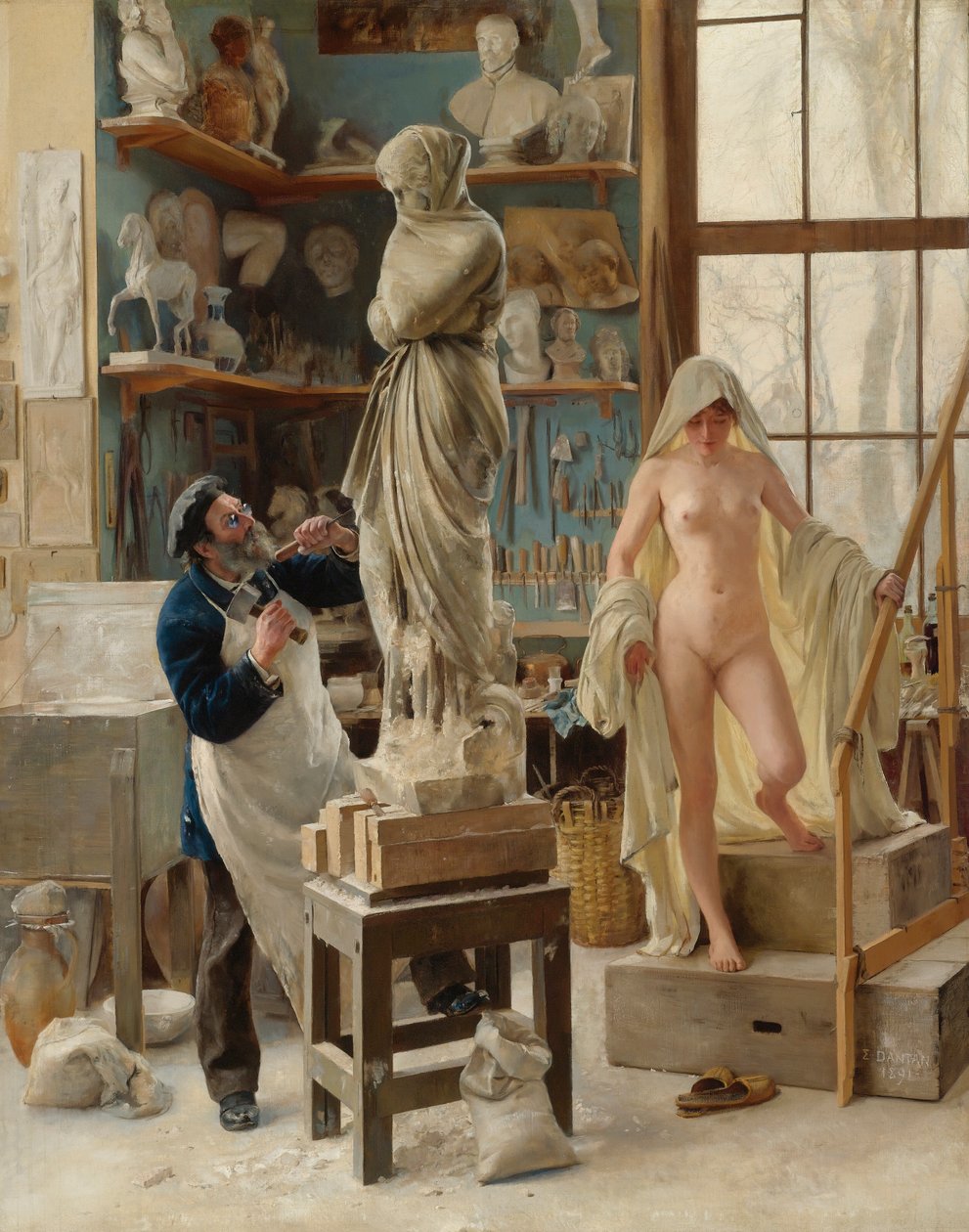 Francese:  Une Restauration Un restauro da Edouard Joseph Dantan