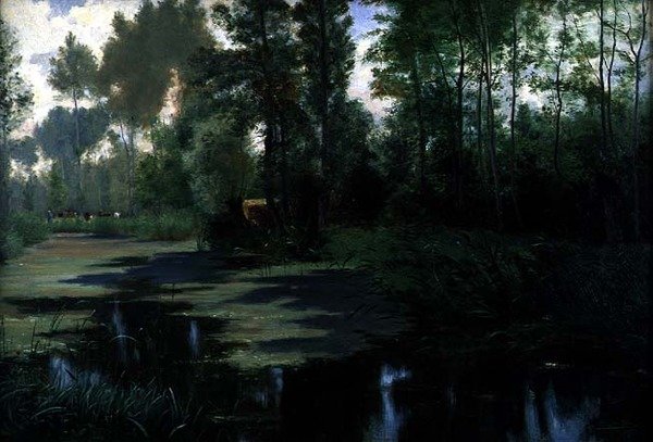 Paesaggio con uno stagno da Edouard Louis Boudier