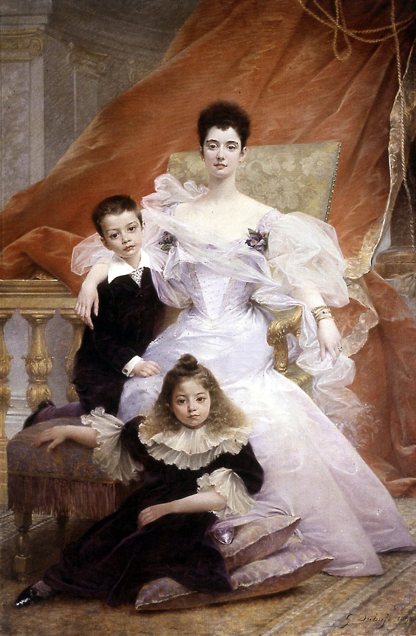 Contessa di Beauchamp e i suoi figli da Edouard Louis Dubufe