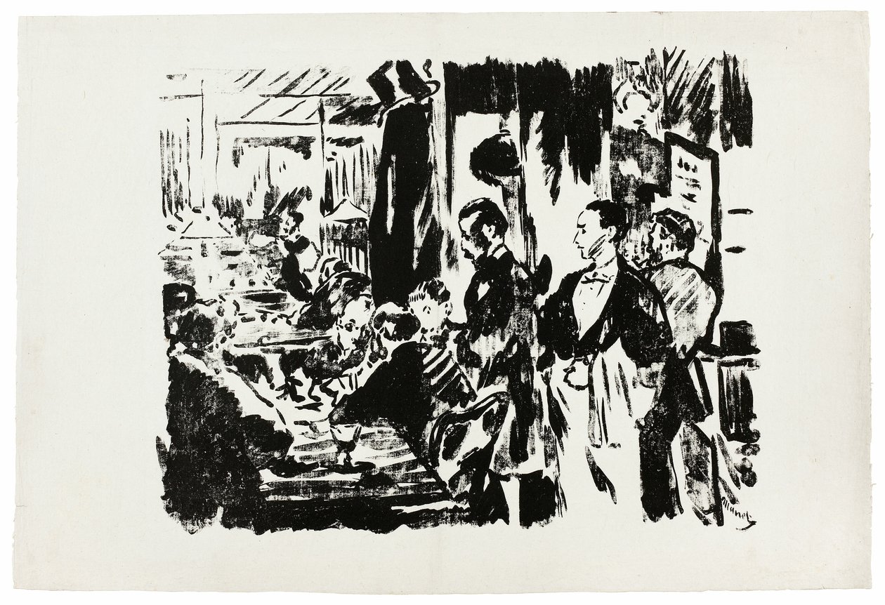 Al caffè (tavola inedita) da Édouard Manet