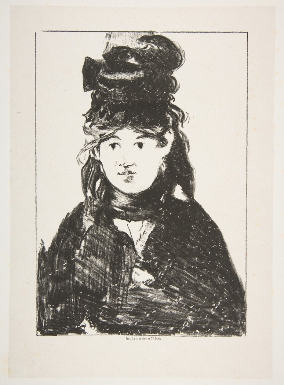 Berthe Morisot in nero, 1872-74 da Édouard Manet
