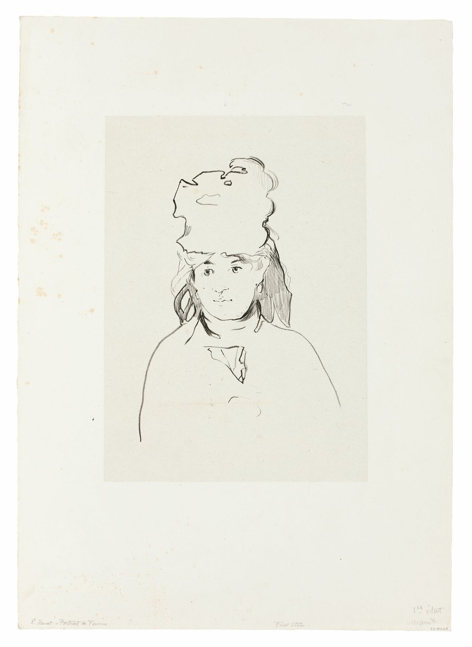 Berthe Morisot in silhouette da Édouard Manet