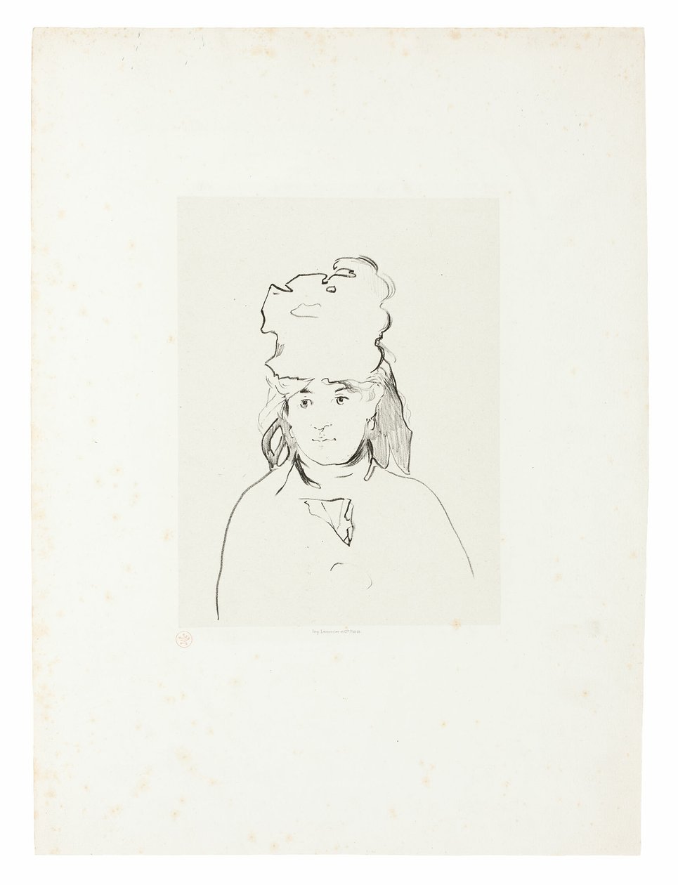 Berthe Morisot in silhouette da Édouard Manet