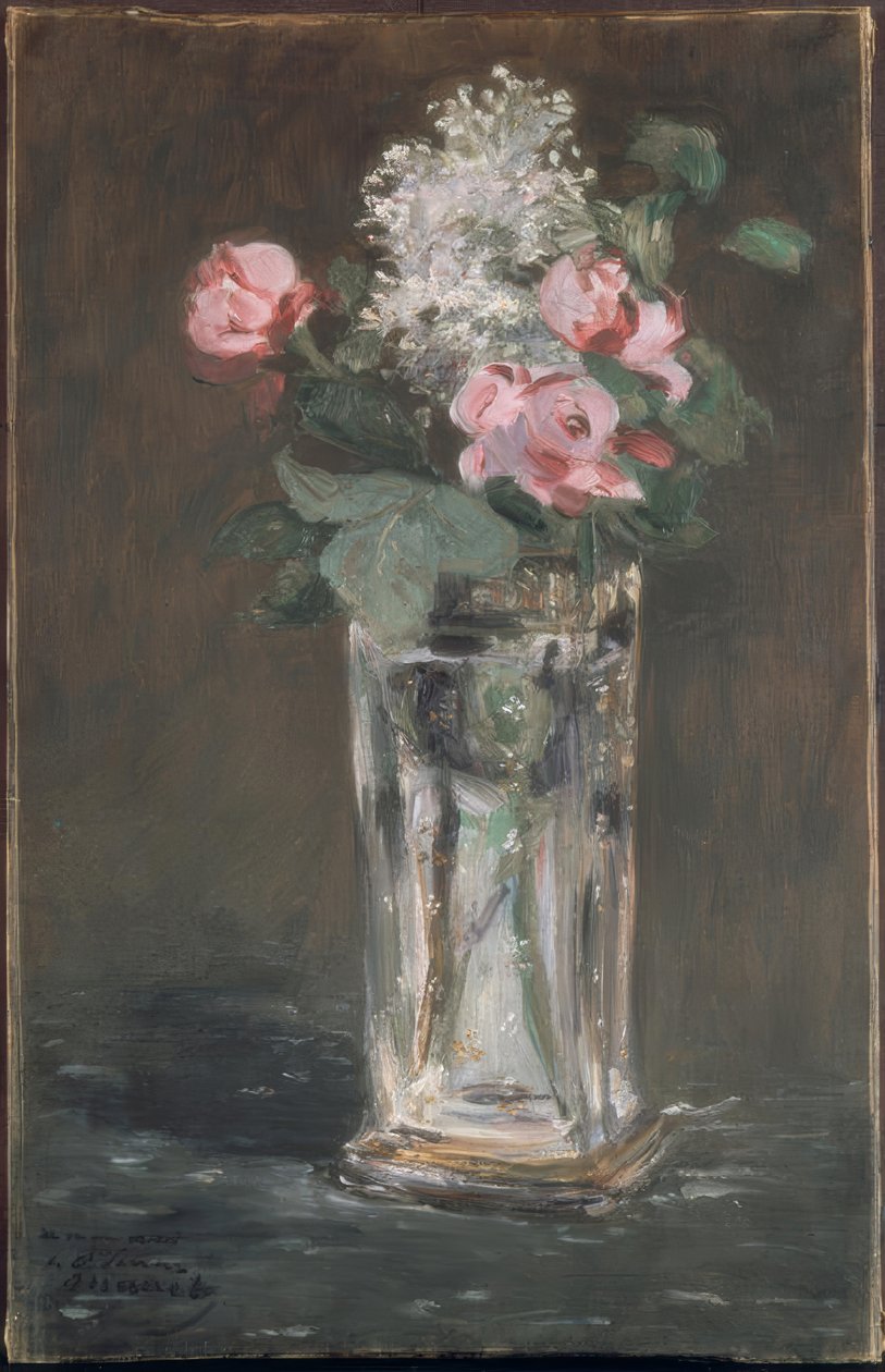 Fiori in un vaso di cristallo da Édouard Manet