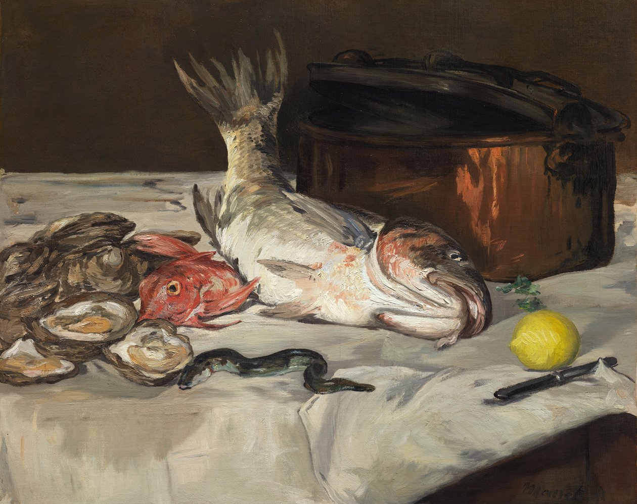 Natura morta con pesci da Édouard Manet
