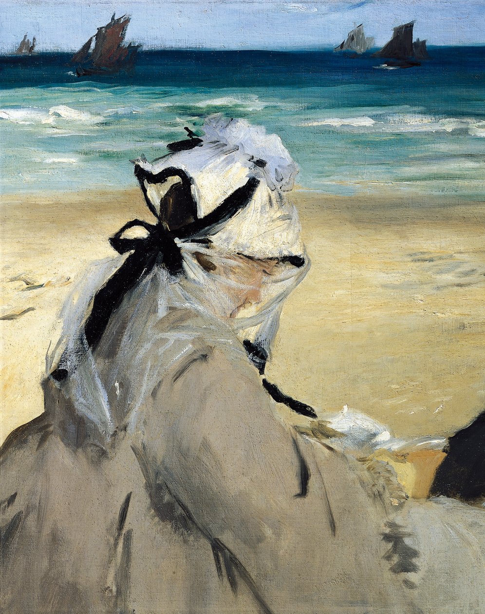 Sulla Spiaggia (dettaglio) da Édouard Manet