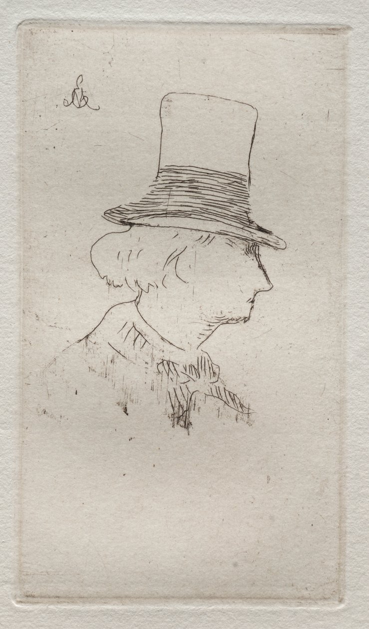 Ritratto di profilo di Charles Baudelaire da Édouard Manet