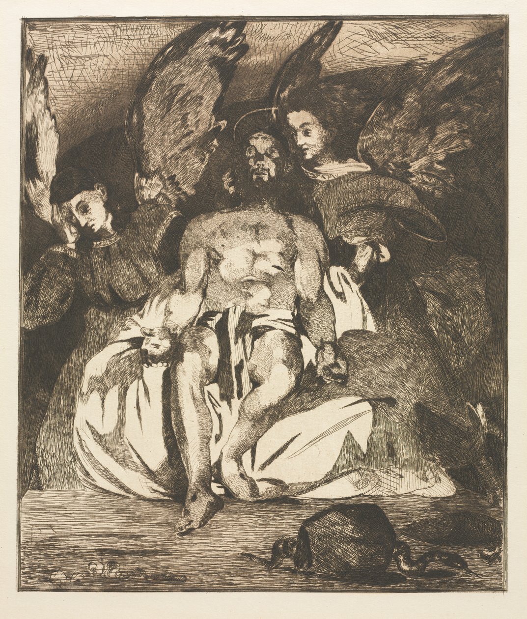 Cristo morto con angeli da Édouard Manet
