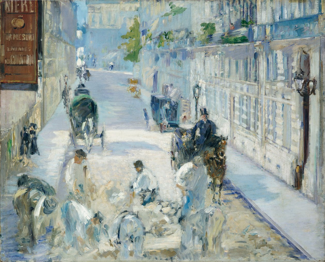 La Rue Mosnier con operai da Édouard Manet