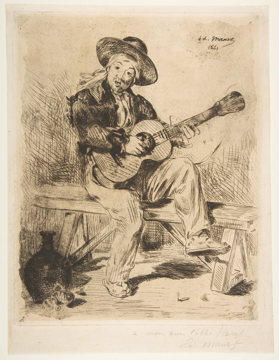 Il cantante spagnolo Le Guitarrero, 1861-62 da Édouard Manet