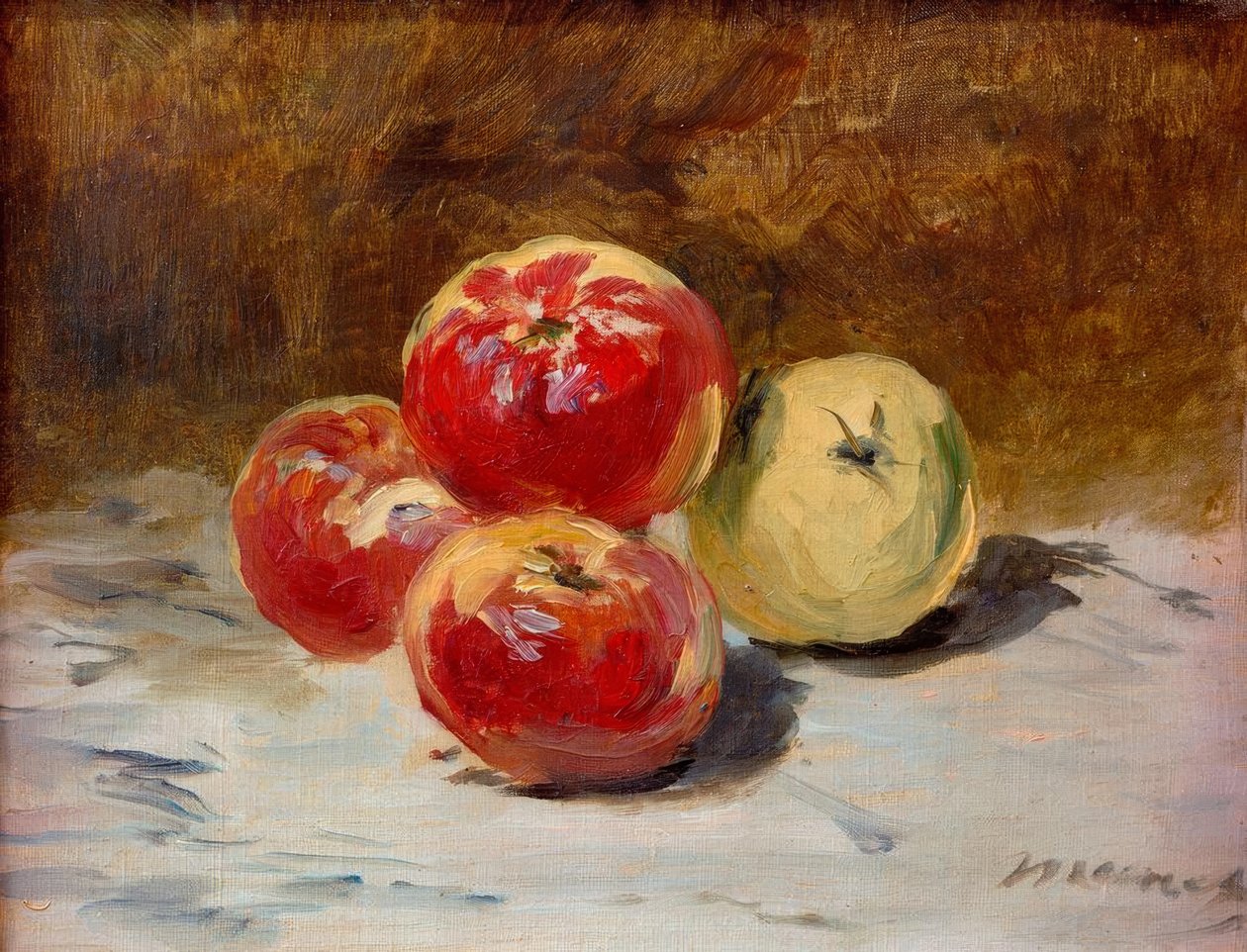 Quattro mele da Édouard Manet