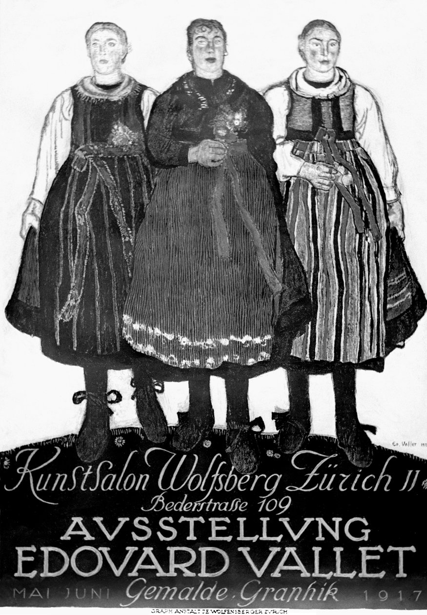 Svizzera Poster Edouard Vallet 1917 da Edouard Vallet
