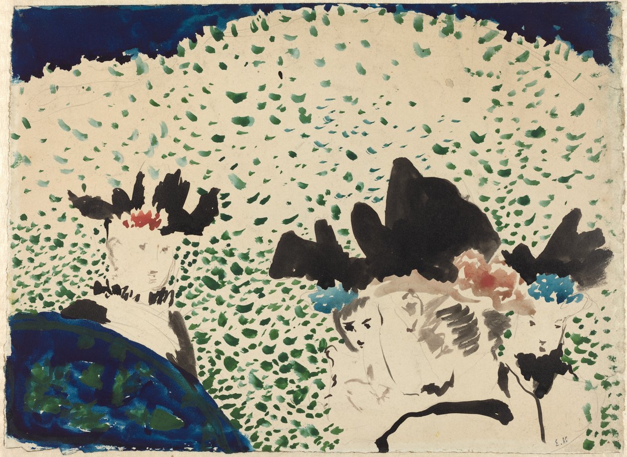 Quattro signore con cappelli stravaganti da Edouard Vuillard