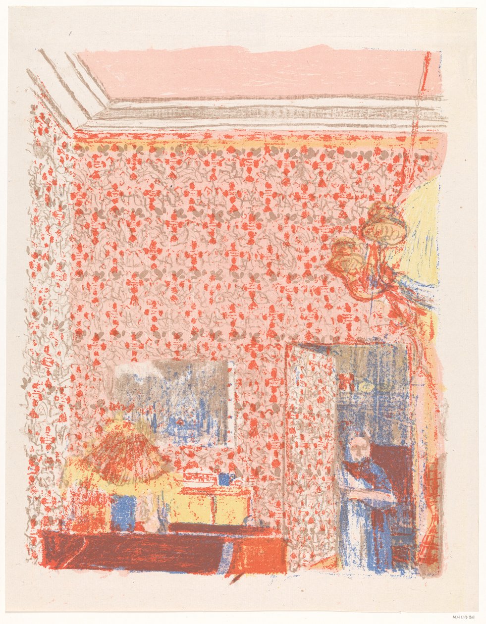 Interno con arazzi rosa I da Edouard Vuillard
