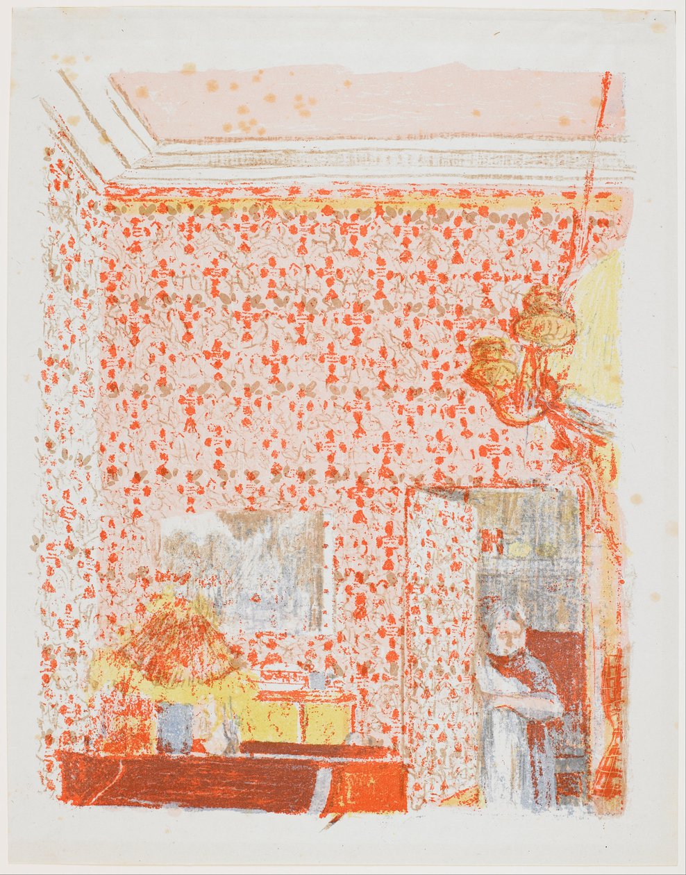 Interno con tende rosa I da Edouard Vuillard