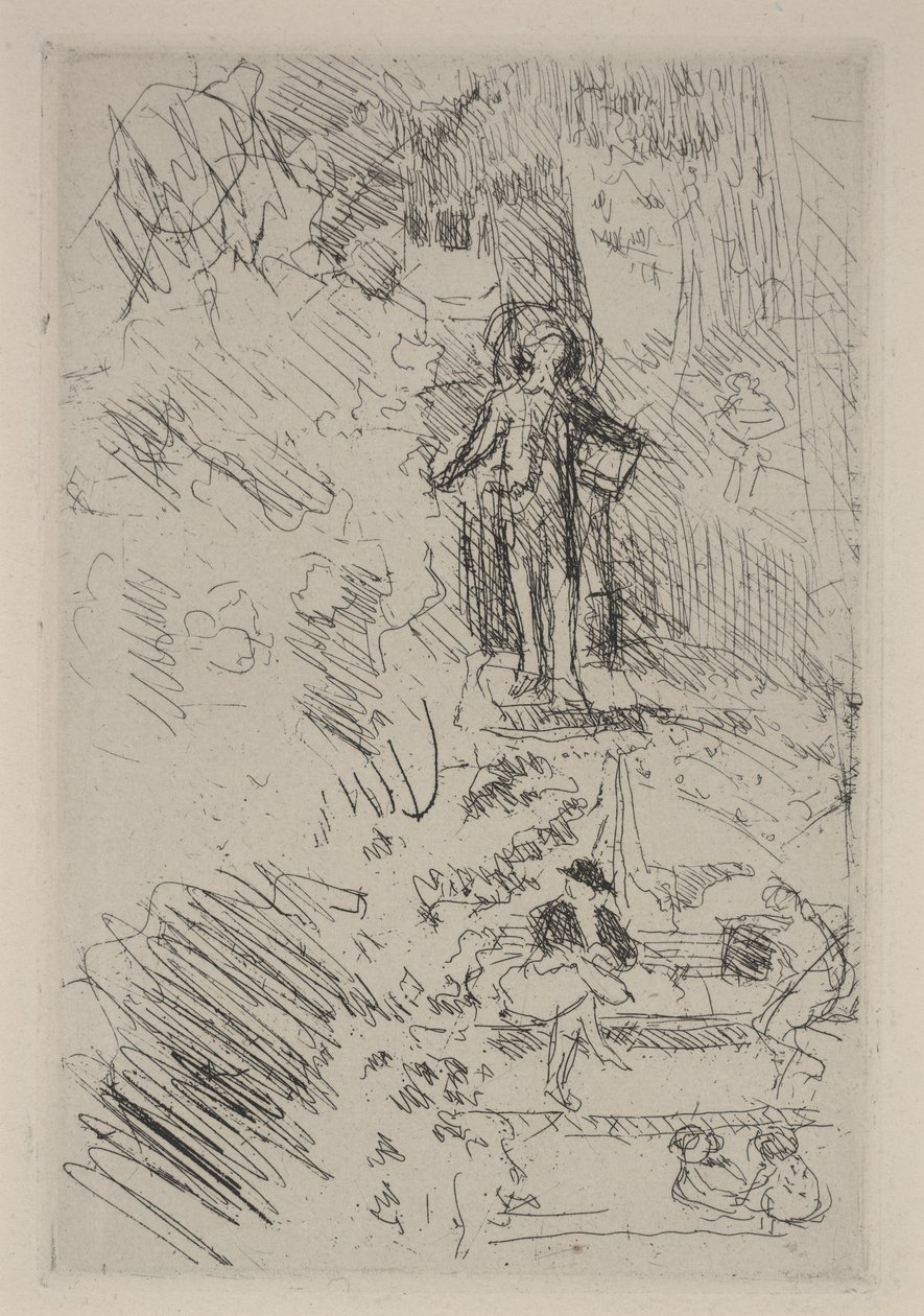 Piccoli schizzi nella piazza da Edouard Vuillard