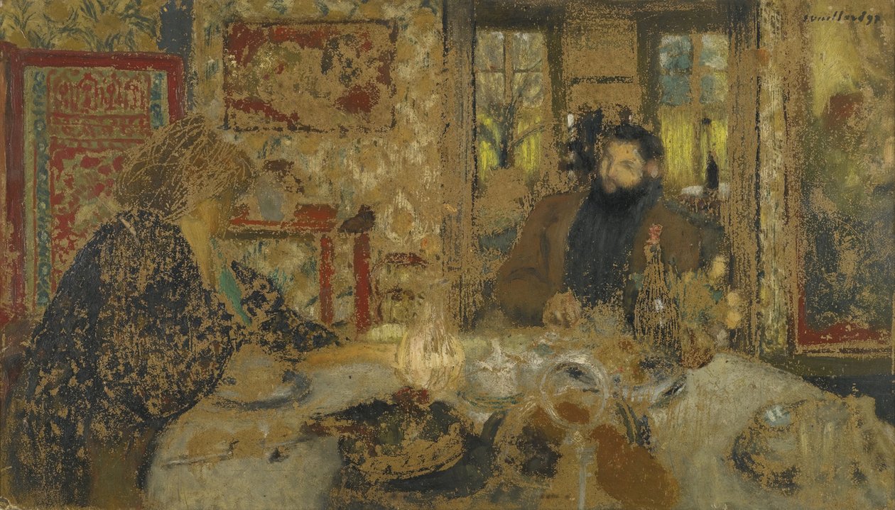 Pranzo. Misia e Cipa a Villeneuve, 1897 da Edouard Vuillard