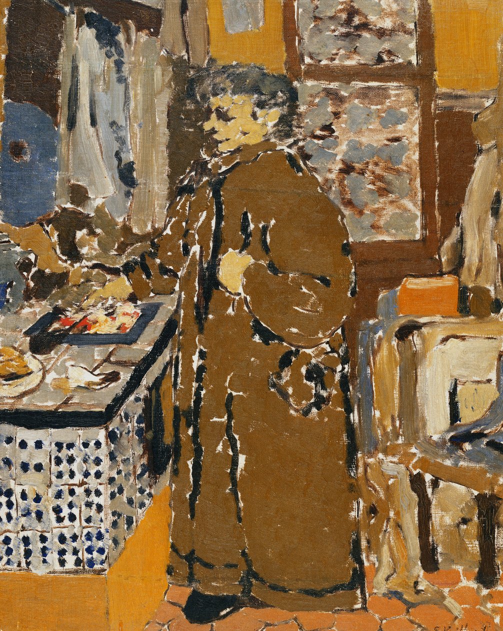 Mme Vuillard in un interno, c.1895 da Edouard Vuillard