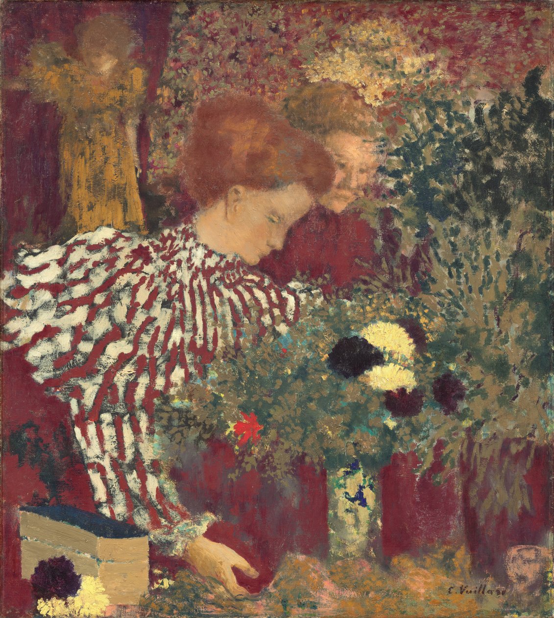 Donna in abito a righe, 1895 da Edouard Vuillard