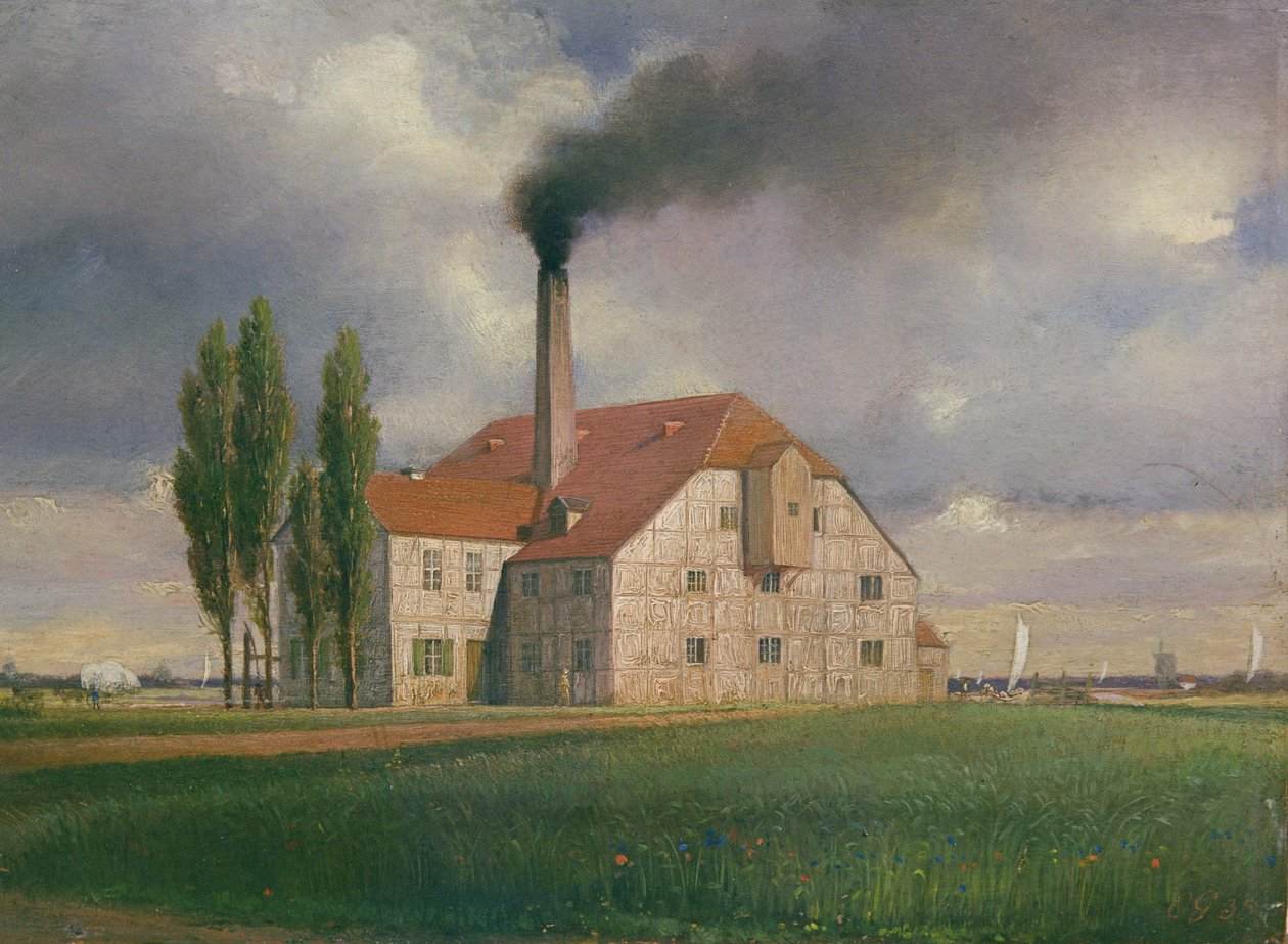 Fabbrica di ceramiche appartenente a Ernst March, Sophienstrasse, Charlottenburg, Berlino, 1835 da Johann Philipp Eduard Gartner