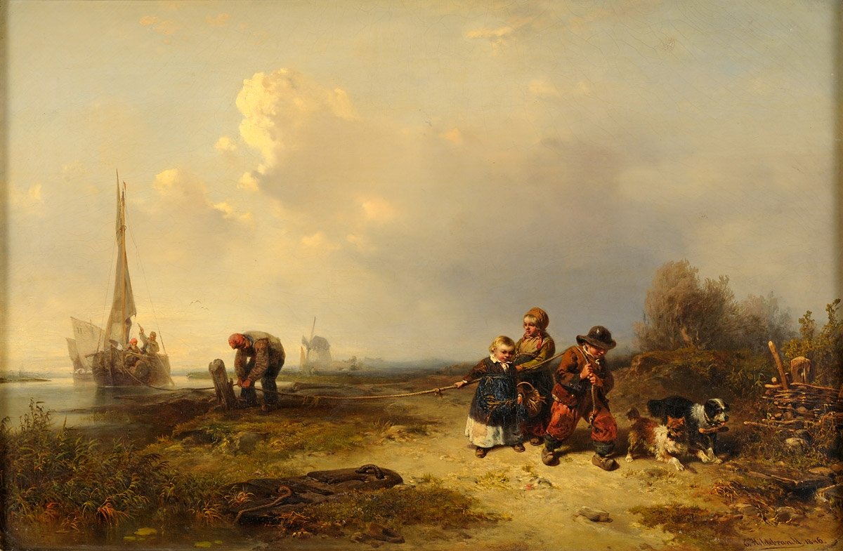 Die kleinen Treidler da Eduard Hildebrandt