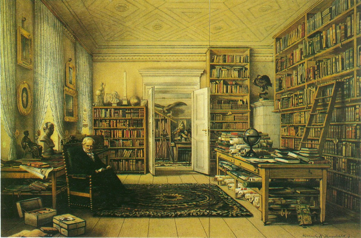 Studio di Alexander von Humboldt da Eduard Hildebrandt