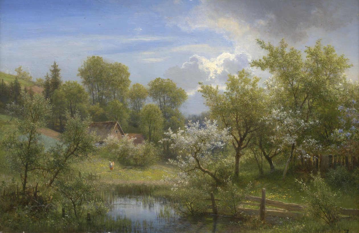 Alberi da frutto in fiore a Loschwitz da Eduard Leonhardi