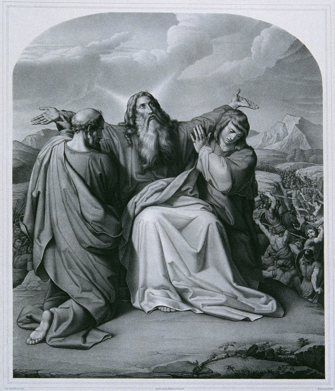Mosè che prega per la vittoria da Eduard Friedrich Leybold