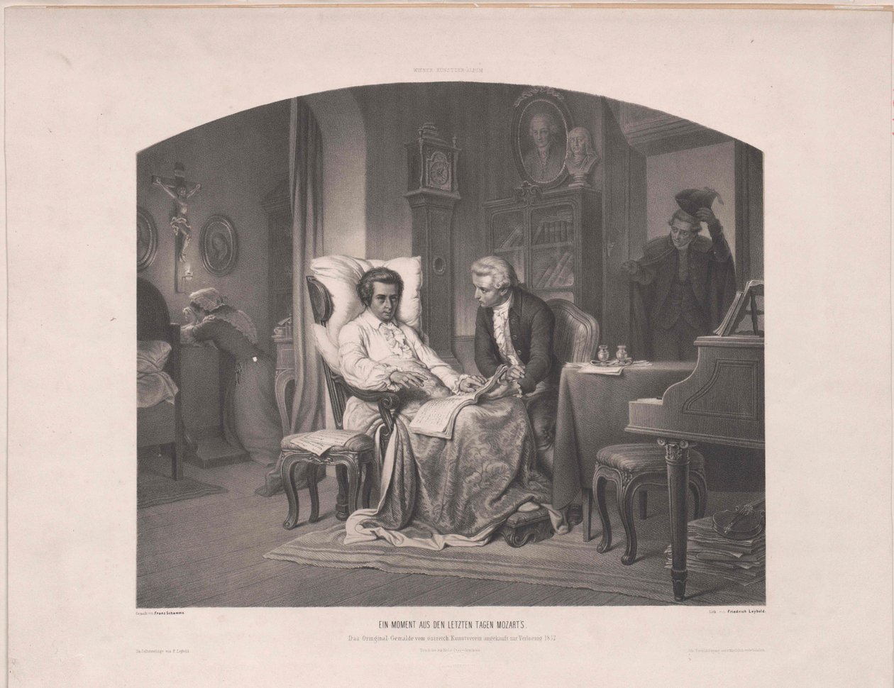 Morte di Mozart da Eduard Friedrich Leybold