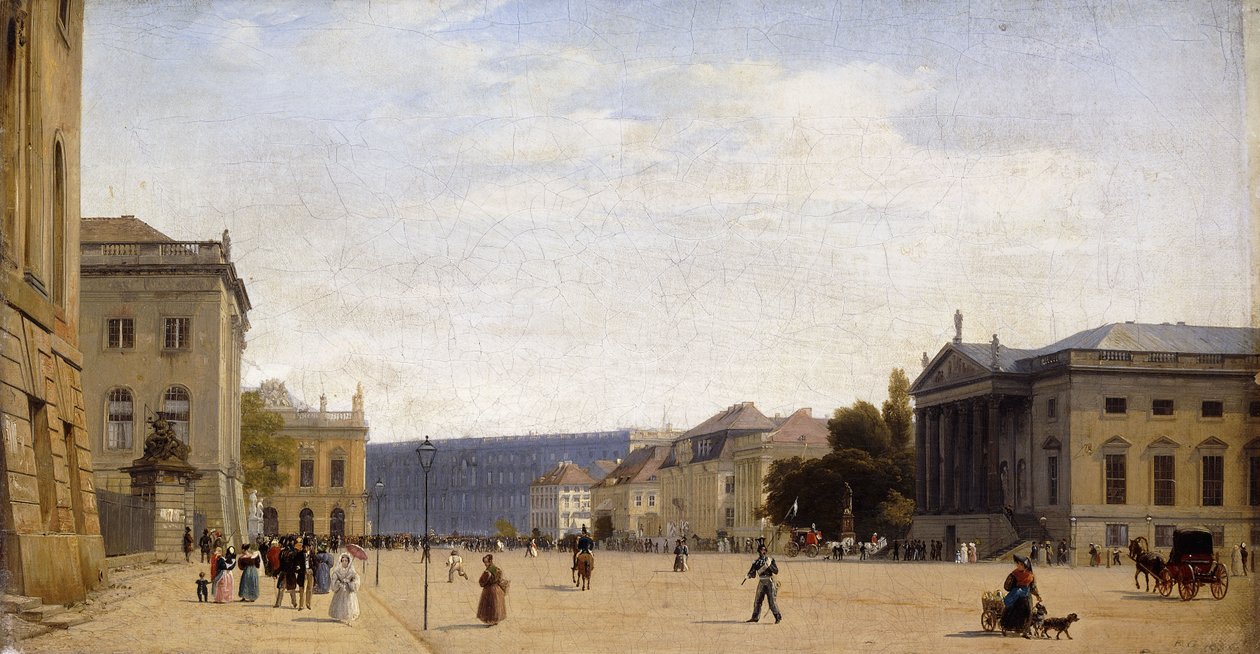 Unter den Linden, Berlino, 1836 da Johann Philipp Eduard Gartner
