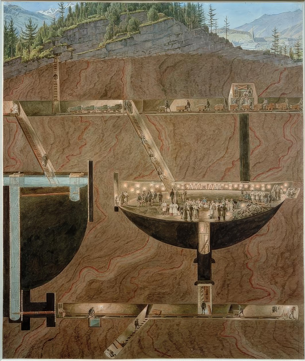 La miniera di sale di Hallein da Eduard Gurk