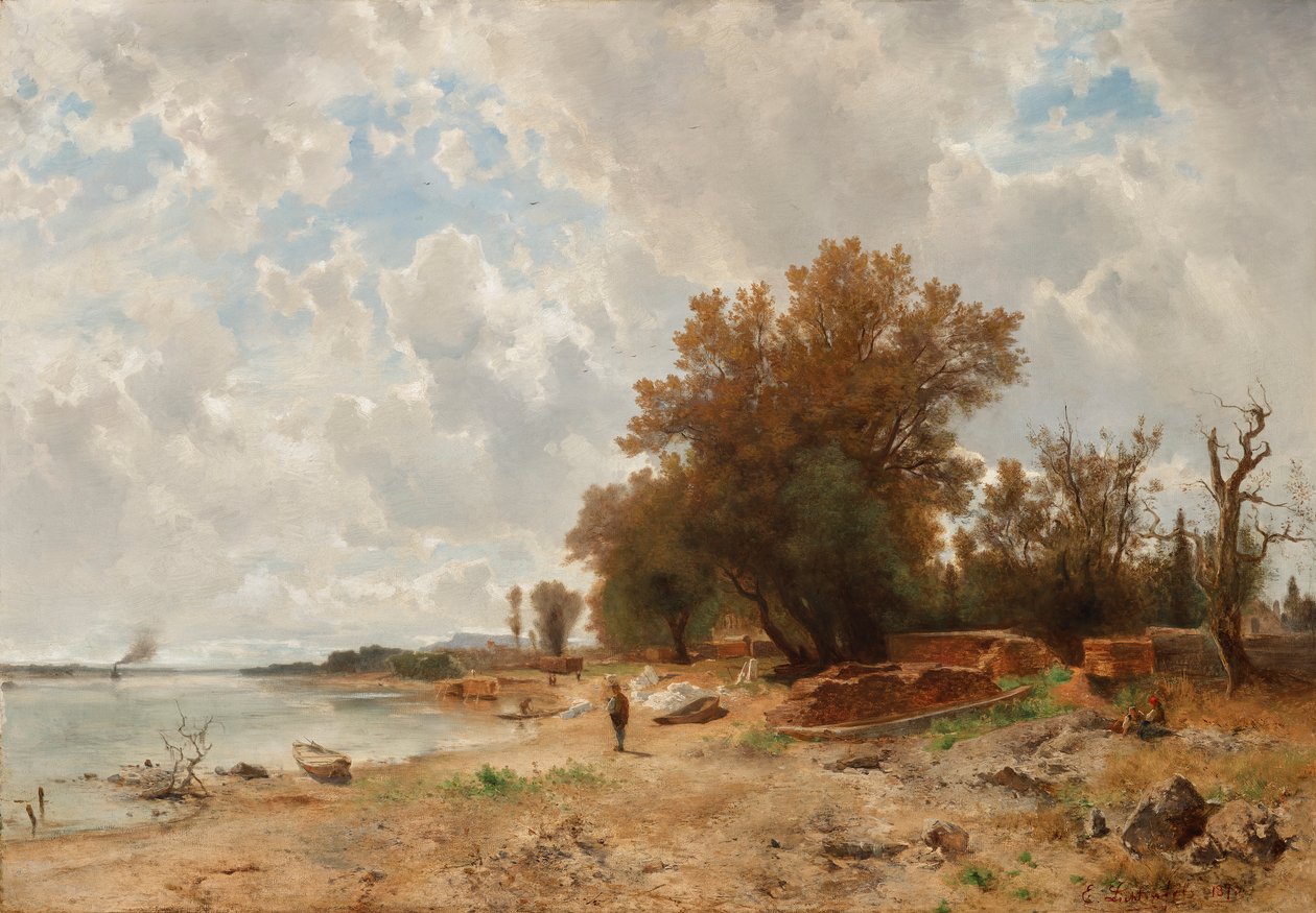 Riva del Danubio nel Prater da Eduard Peithner von Lichtenfels