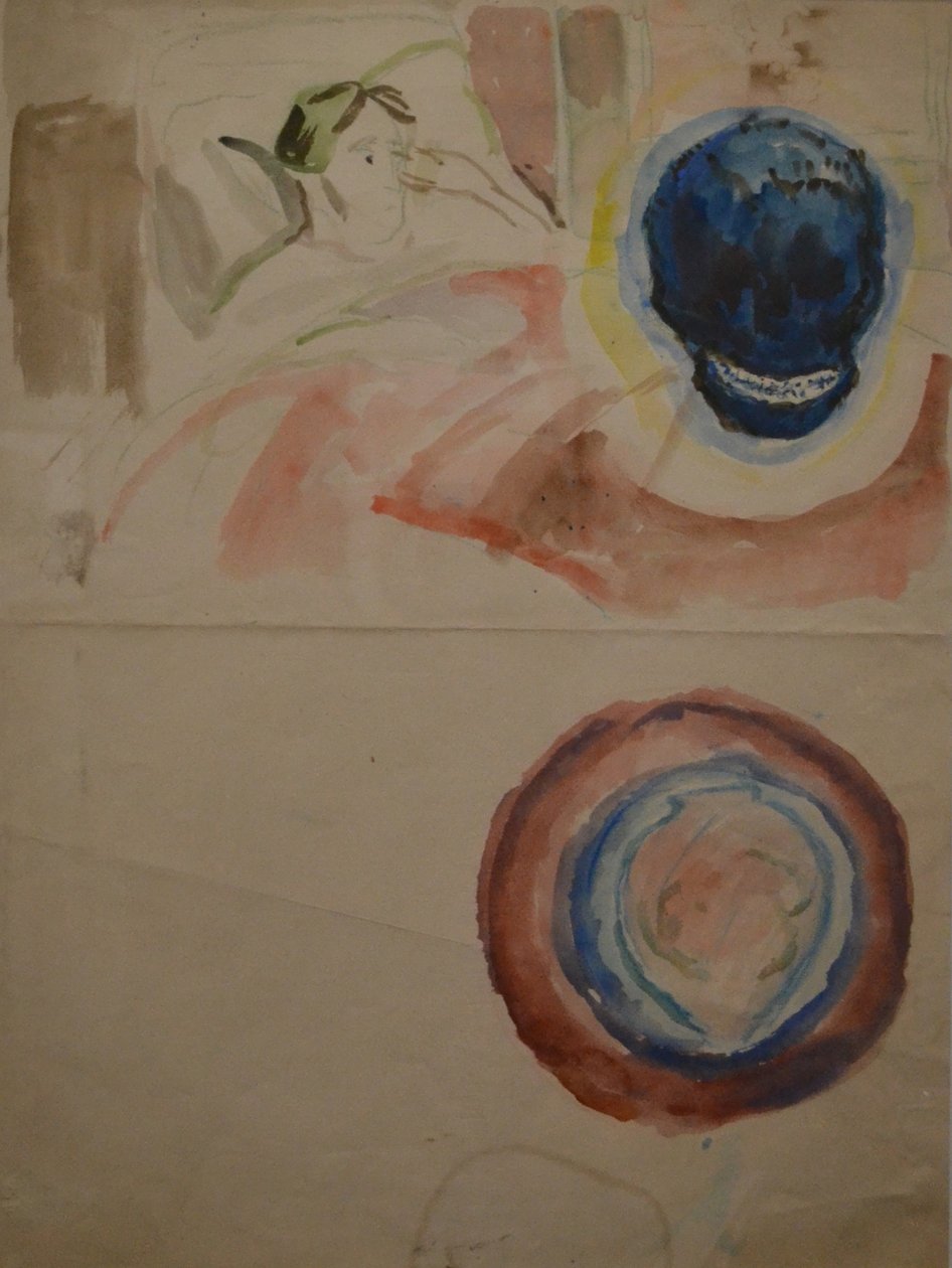 Artista con teschio da Edvard Munch