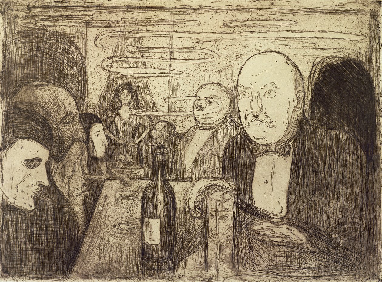 Christiana, Boheme II, 1895 da Edvard Munch