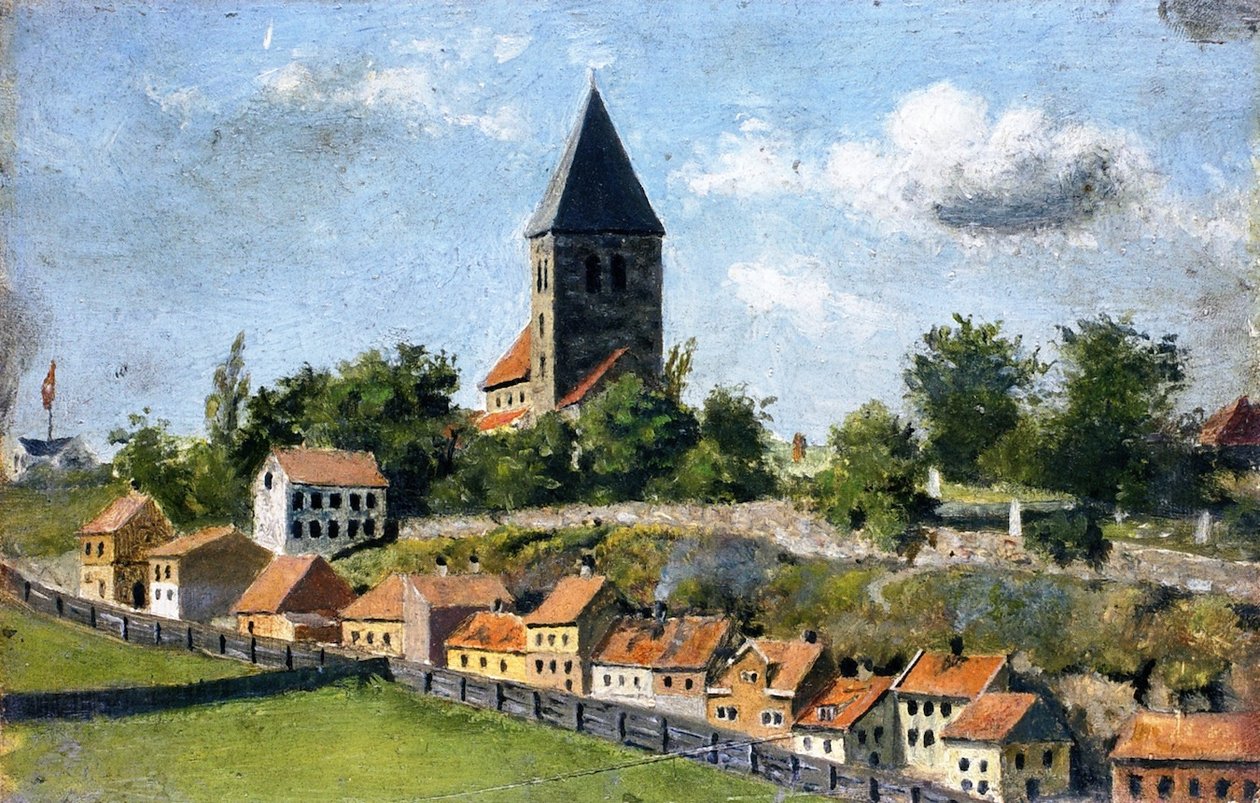 Telthusbakken con la chiesa di Gamle Aker da Edvard Munch