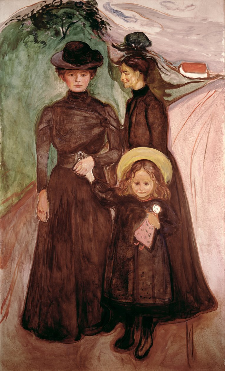 La famiglia sulla strada, c.1903 da Edvard Munch