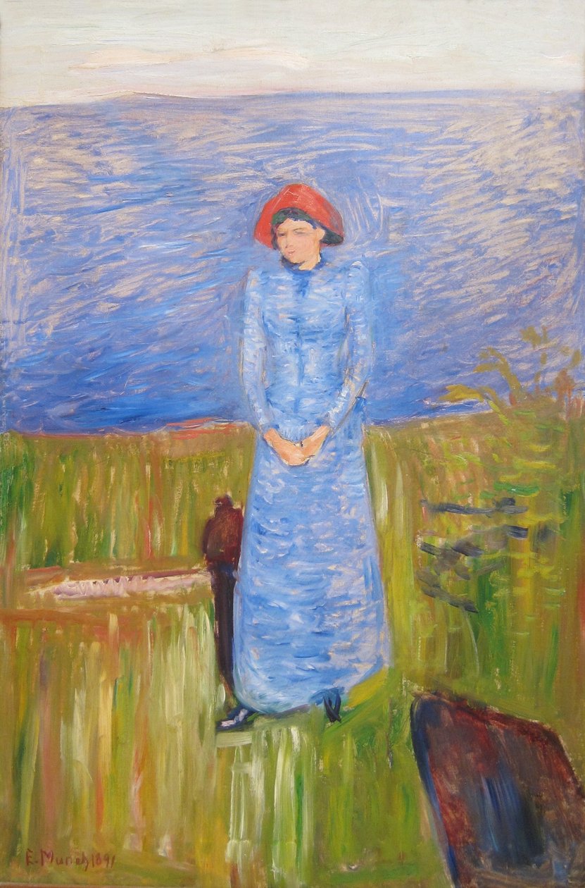 Donna in blu contro l