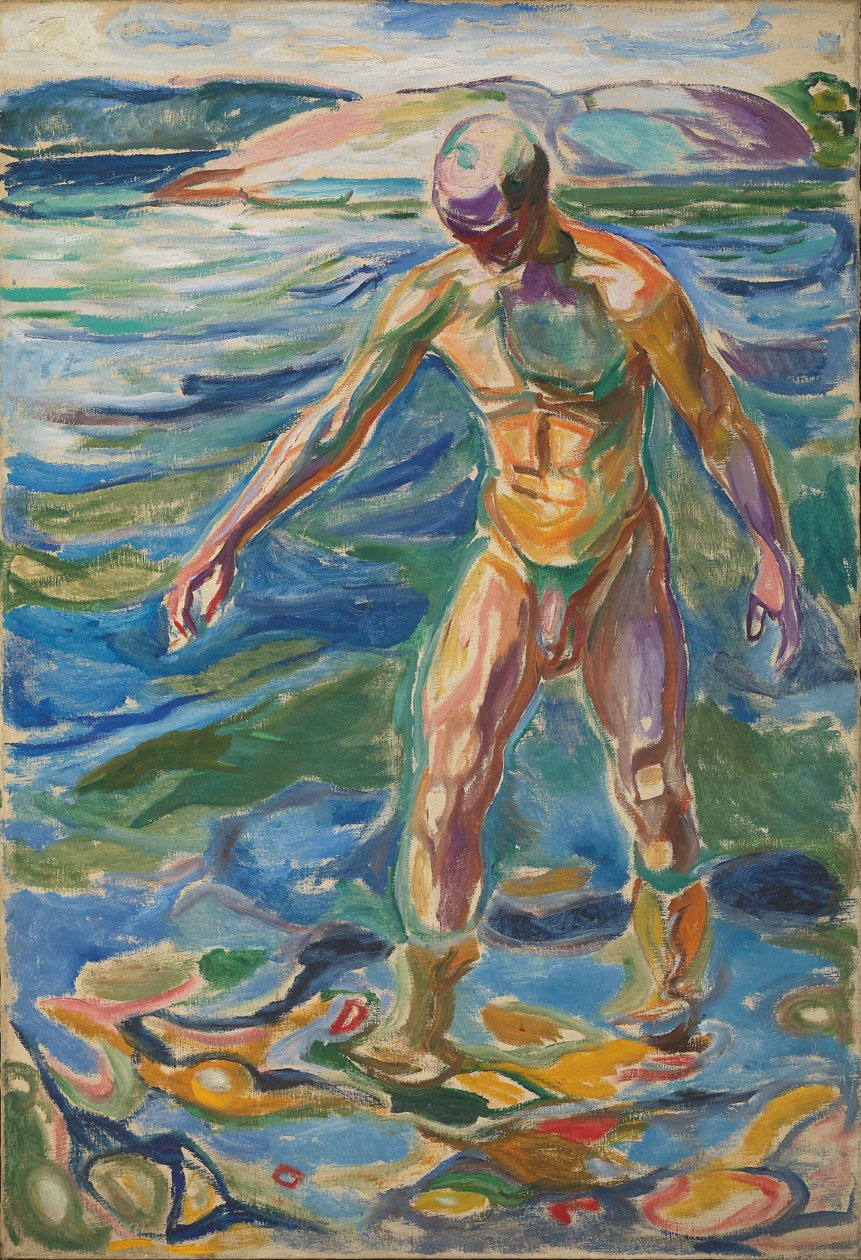 Uomo che fa il bagno da Edvard Munch