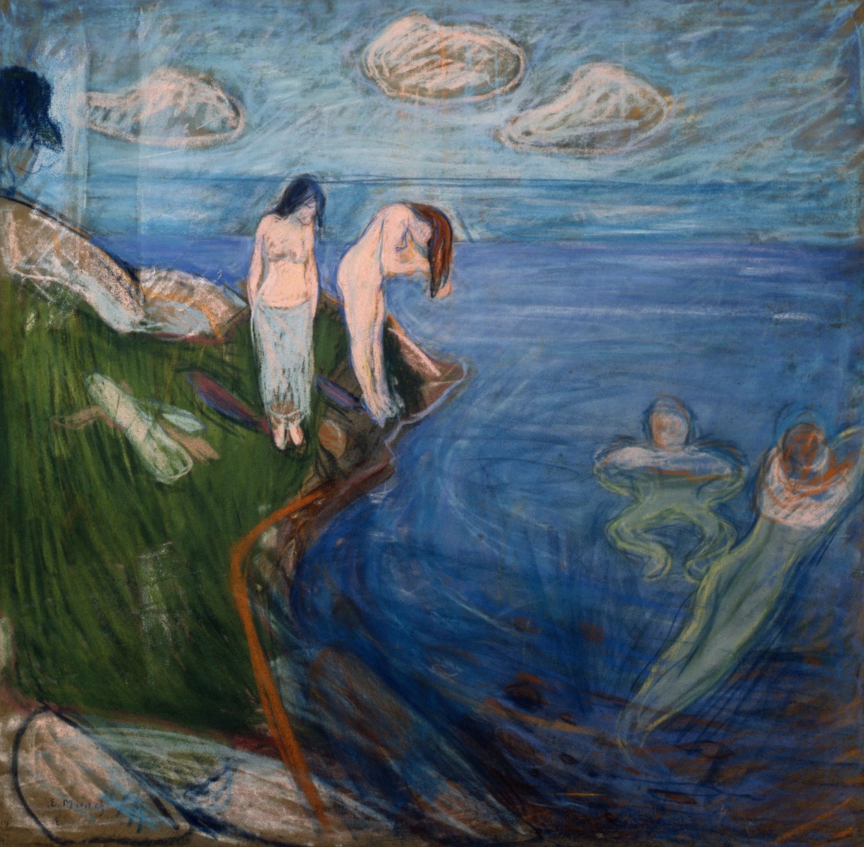 Donne che fanno il bagno da Edvard Munch