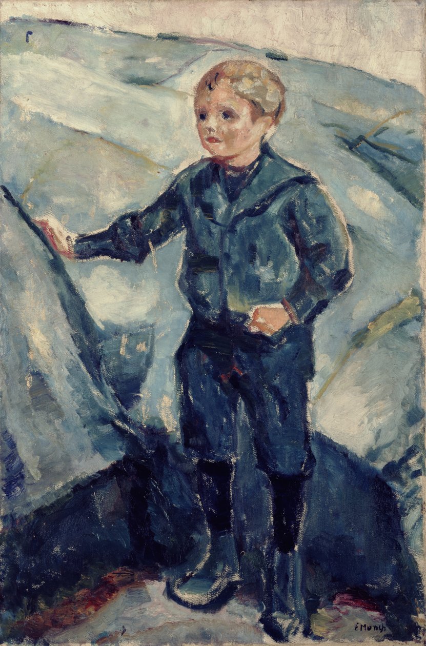 Ragazzo in blu, c.1900 da Edvard Munch
