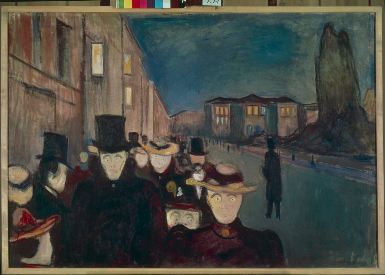 Sera su Karl Johan da Edvard Munch