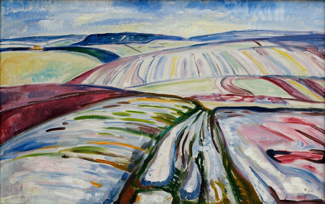 Campo nella Neve da Edvard Munch