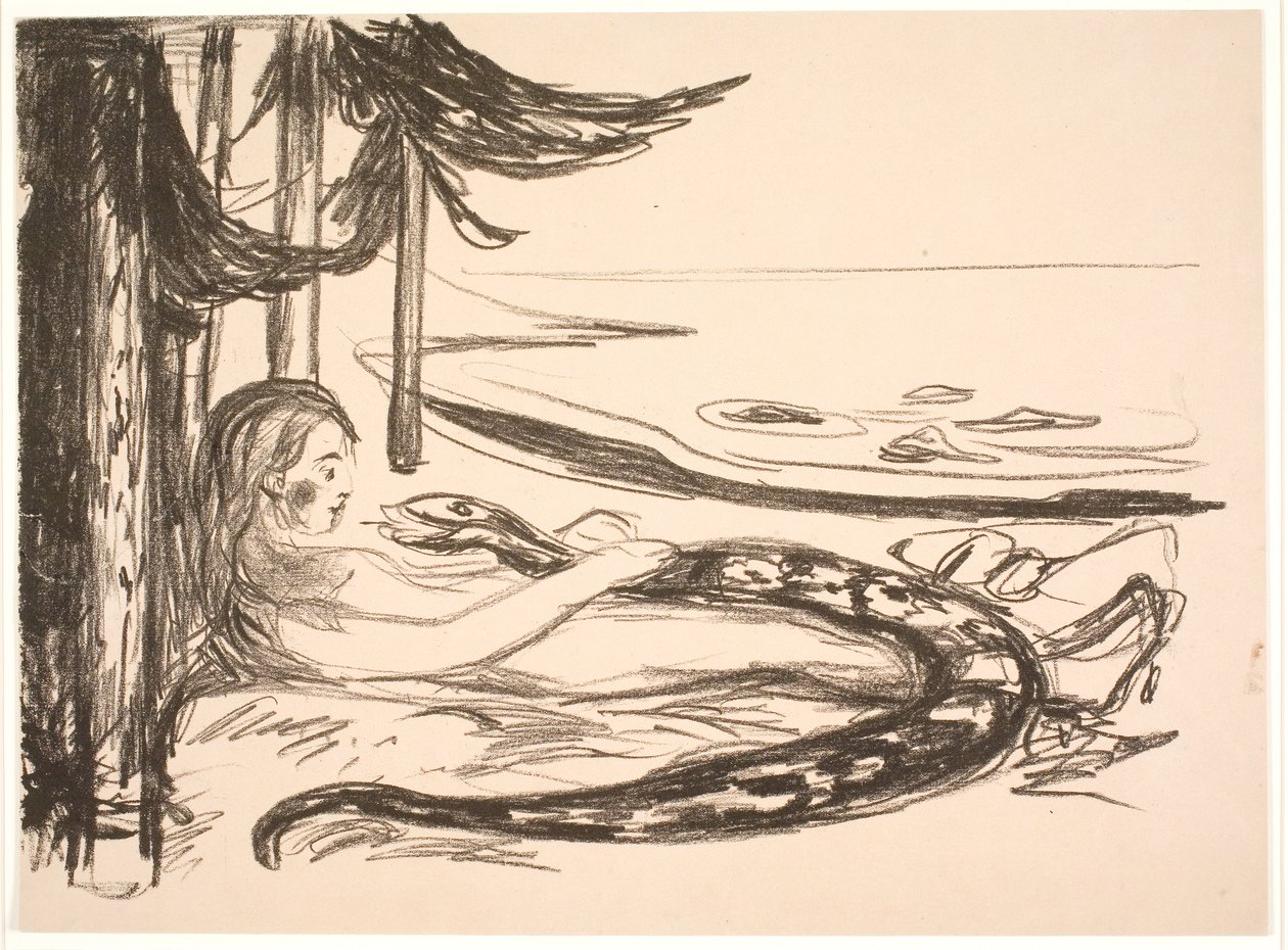 La donna e il serpente da Edvard Munch