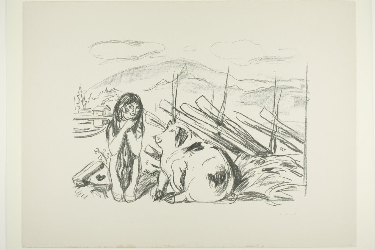 Omega e il maiale da Edvard Munch
