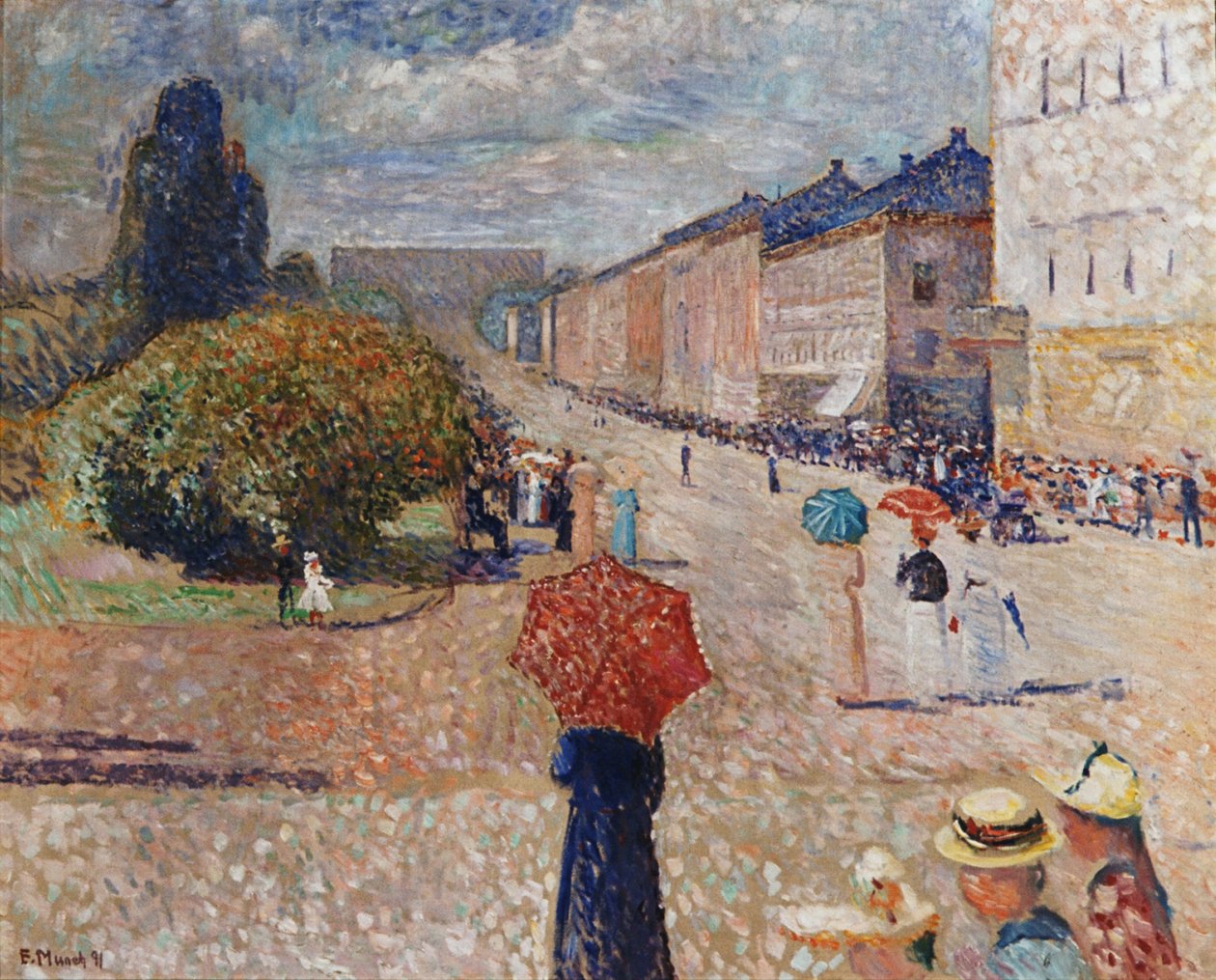 Giornata di primavera in via Karl Johan da Edvard Munch