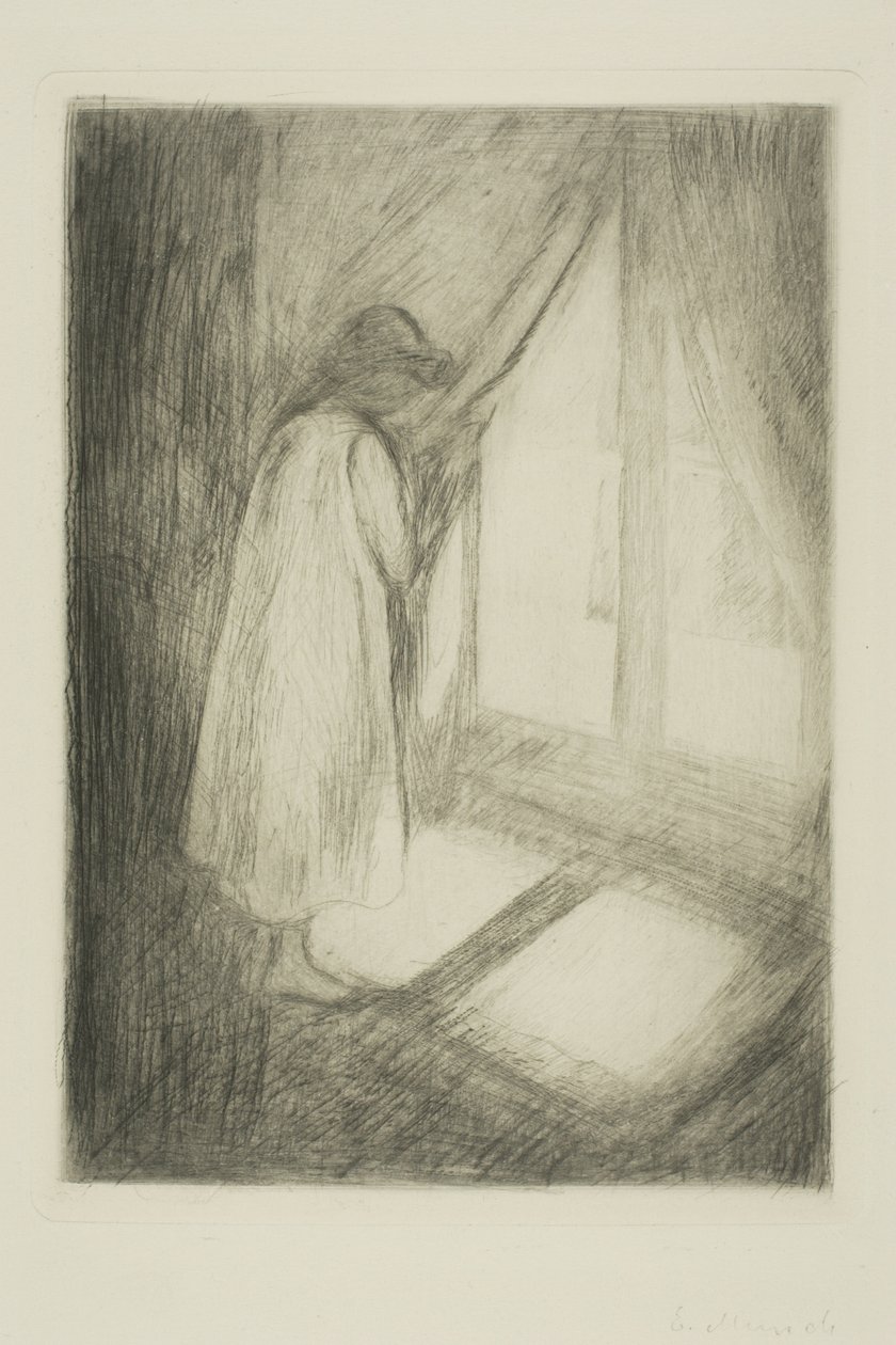 La ragazza alla finestra da Edvard Munch